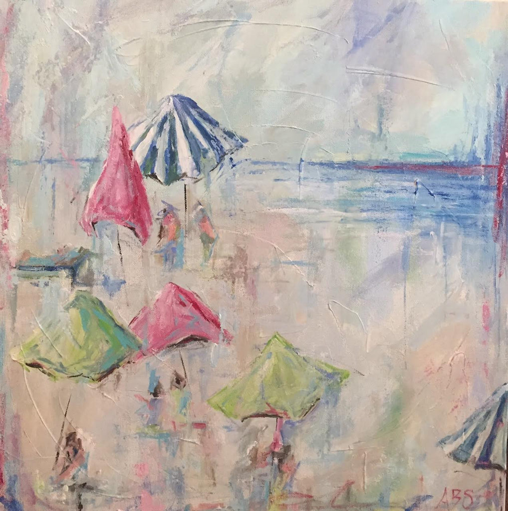 Life is Better at the Beach painting Ann Schwartz - Christenberry Collection