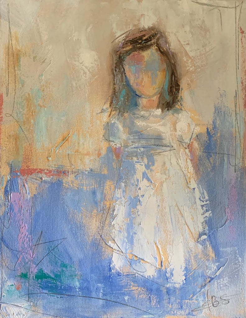 Little Girl painting Ann Schwartz - Christenberry Collection