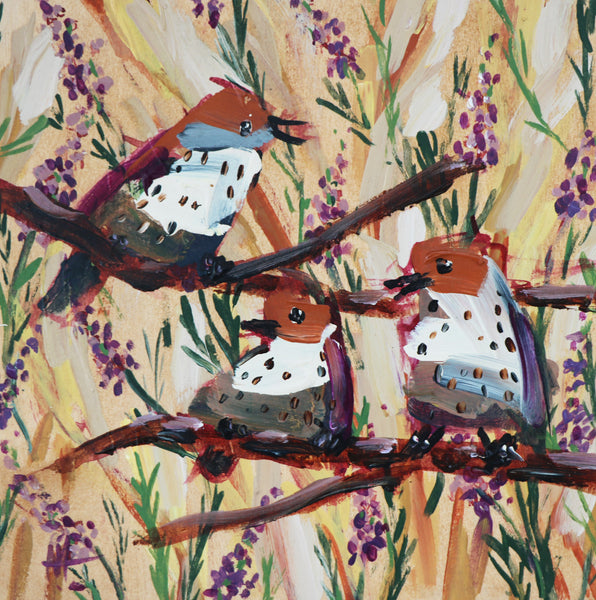 Meadow Pipits painting Angela Moulton - Christenberry Collection