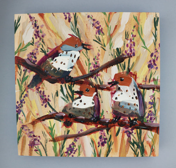 Meadow Pipits painting Angela Moulton - Christenberry Collection