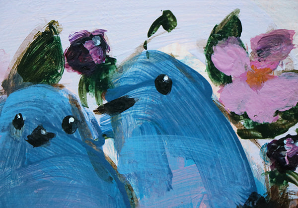 Mountain Bluebirds and Black Raspberries