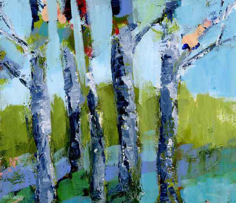 Peaceful Walk in the Woods 2 painting Pamela Wingard - Christenberry Collection