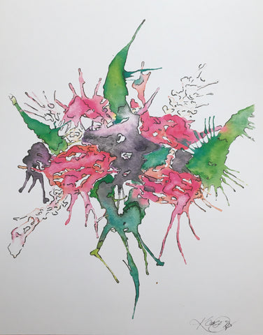 Pretty in Pink painting Kaki Dixon - Christenberry Collection