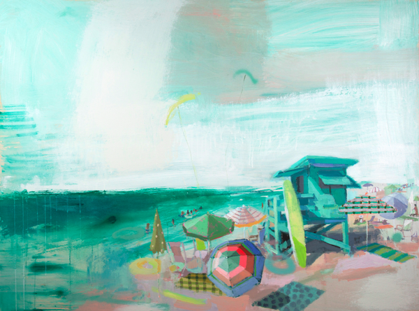 South Beach Shack painting Teil Duncan - Christenberry Collection