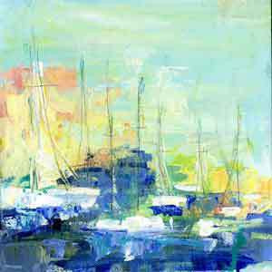 Sunday on the Water painting Pamela Wingard - Christenberry Collection