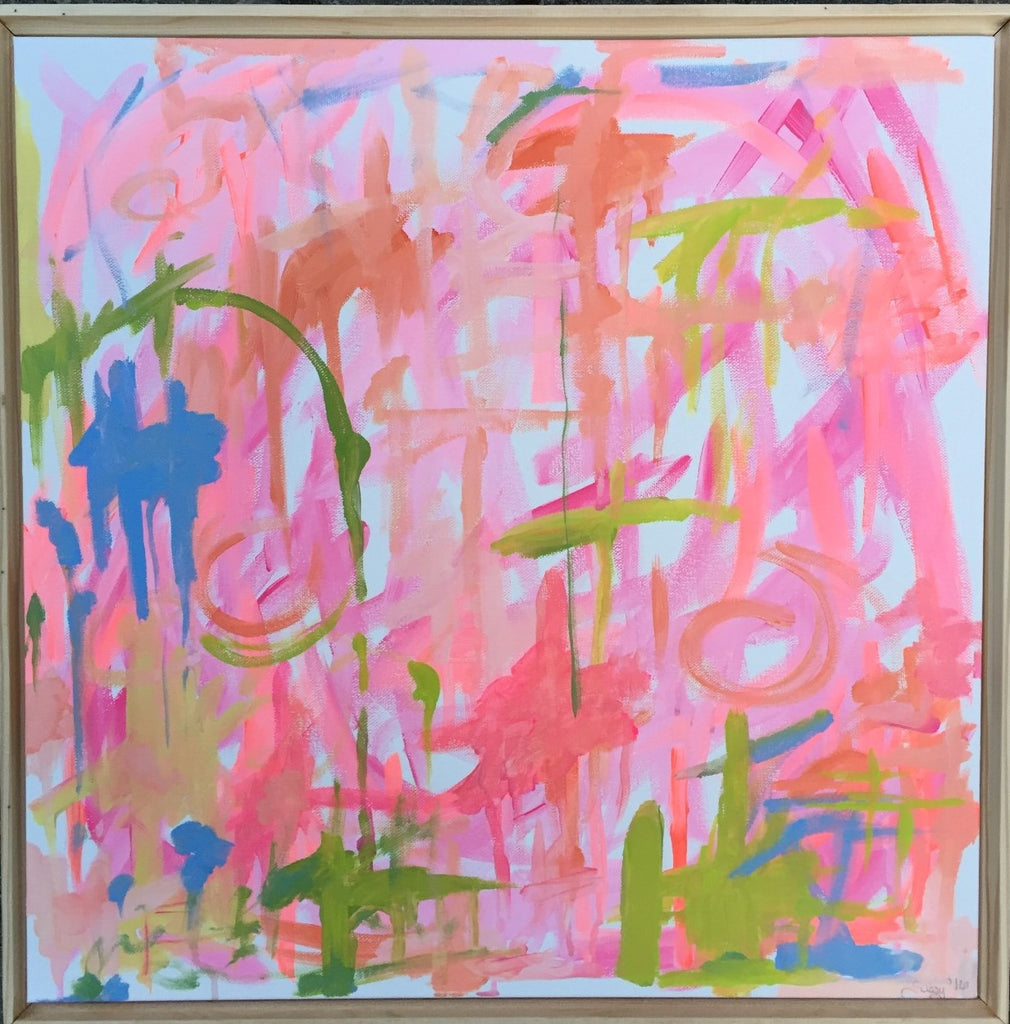 Pink Party painting Jane Marie Edwards - Christenberry Collection
