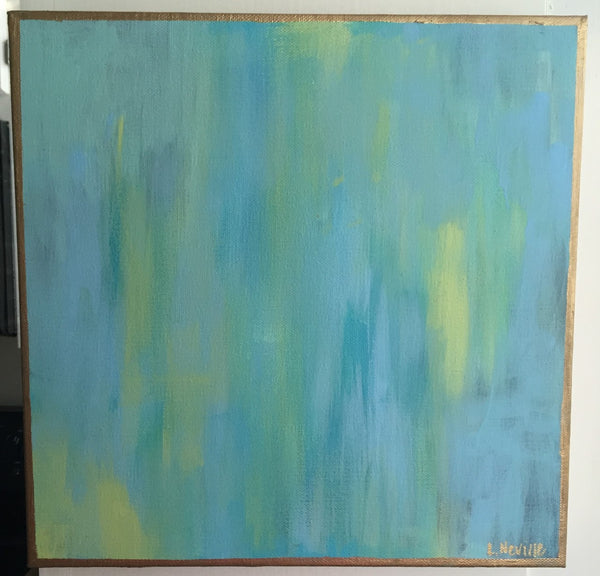 Blue and Yellow painting Lauren Neville - Christenberry Collection