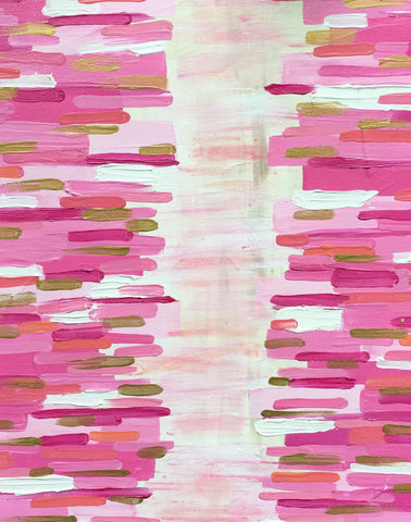 Pink Party painting Mary Tooker - Christenberry Collection