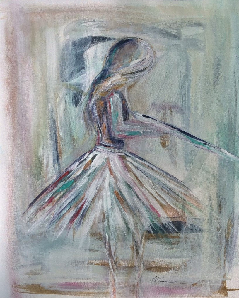 Little Ballerina painting Michalle Sessions - Christenberry Collection