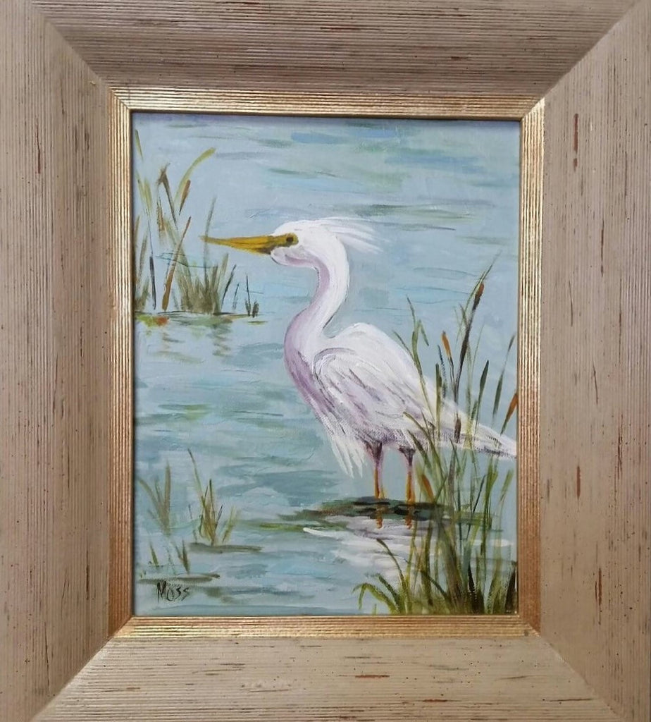 Carolina Heron painting Jenny Moss - Christenberry Collection