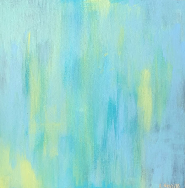 Blue and Yellow painting Lauren Neville - Christenberry Collection