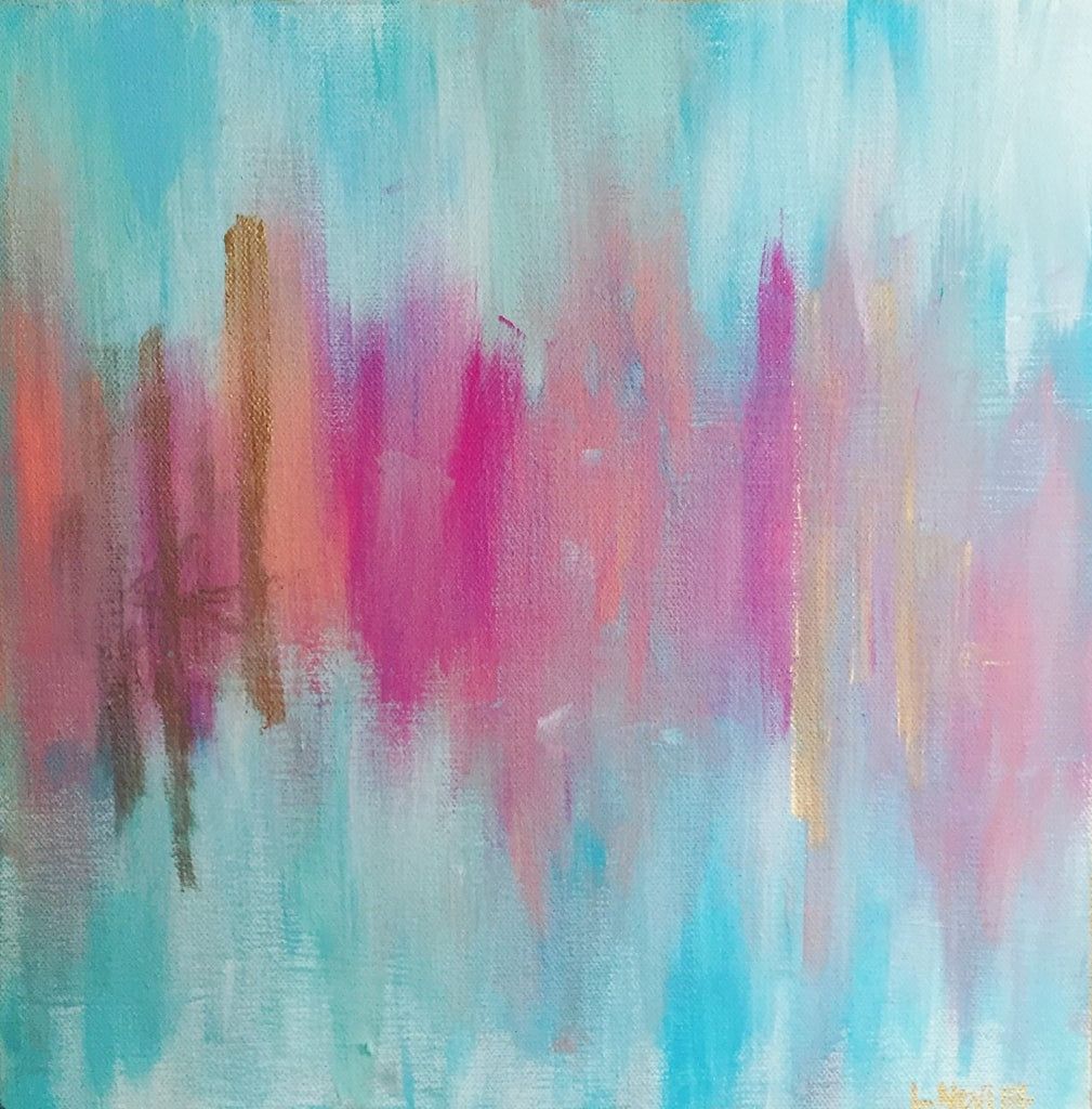 Blues and Pinks painting Lauren Neville - Christenberry Collection