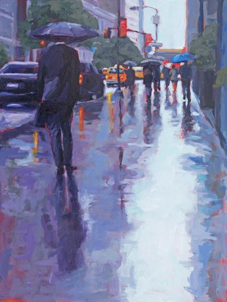 Midtown Mist painting Kelly Berger - Christenberry Collection