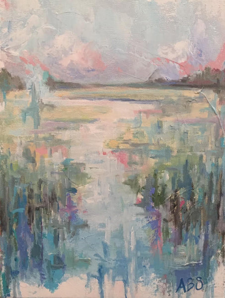Last Day of Summer Marsh painting Ann Schwartz - Christenberry Collection