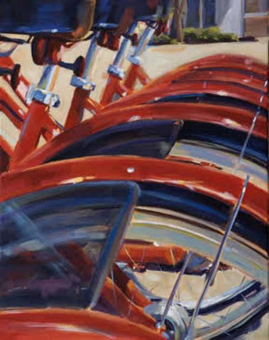 Red Bumpers painting Kelly Berger - Christenberry Collection