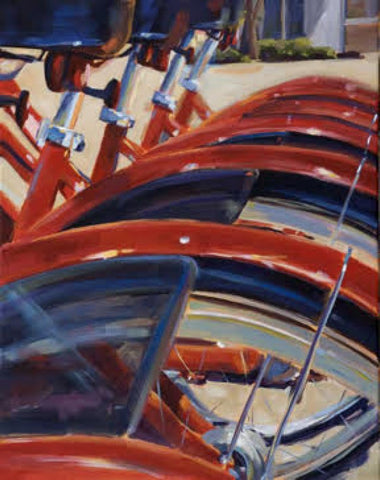 Red Bumpers painting Kelly Berger - Christenberry Collection