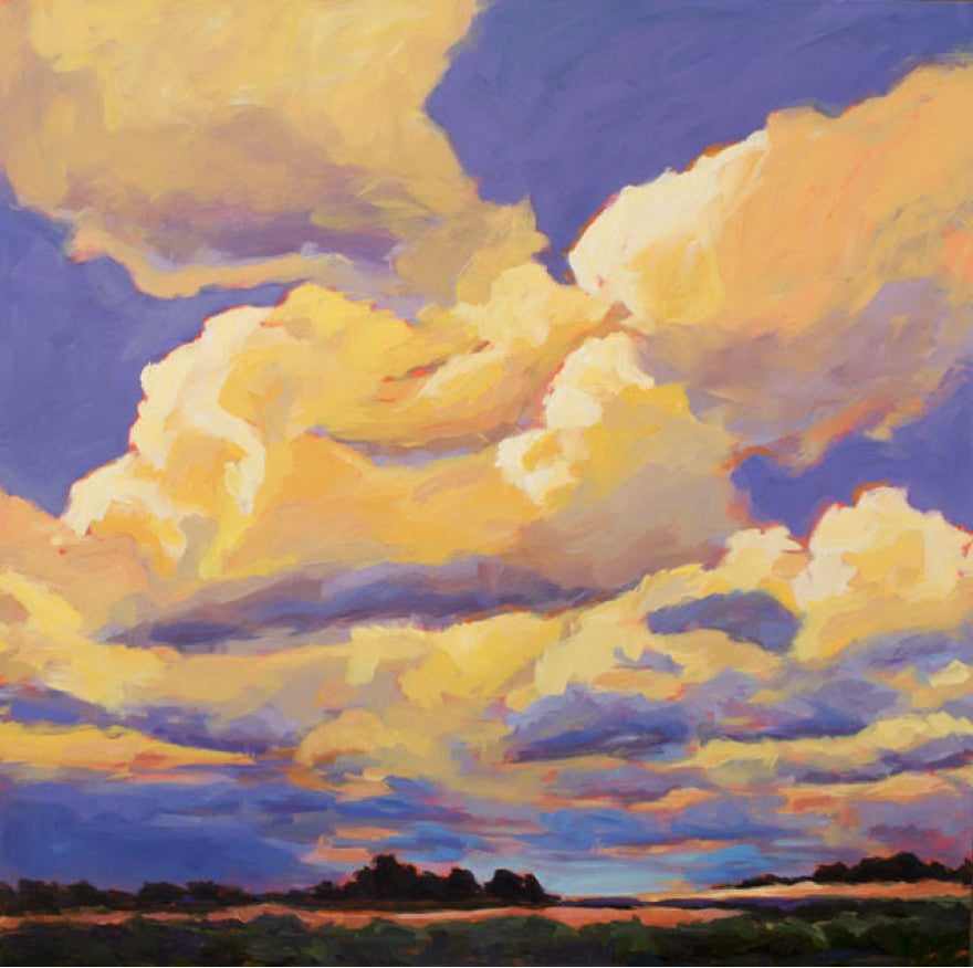 Tangerine Sunset painting Kelly Berger - Christenberry Collection