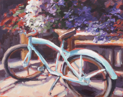 Floral Rest Break painting Kelly Berger - Christenberry Collection