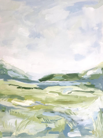 Open Field painting Elizabeth McLaurin - Christenberry Collection