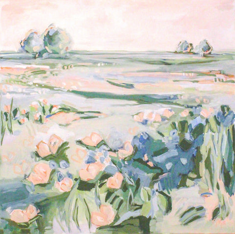 Blushing Field painting Elizabeth McLaurin - Christenberry Collection